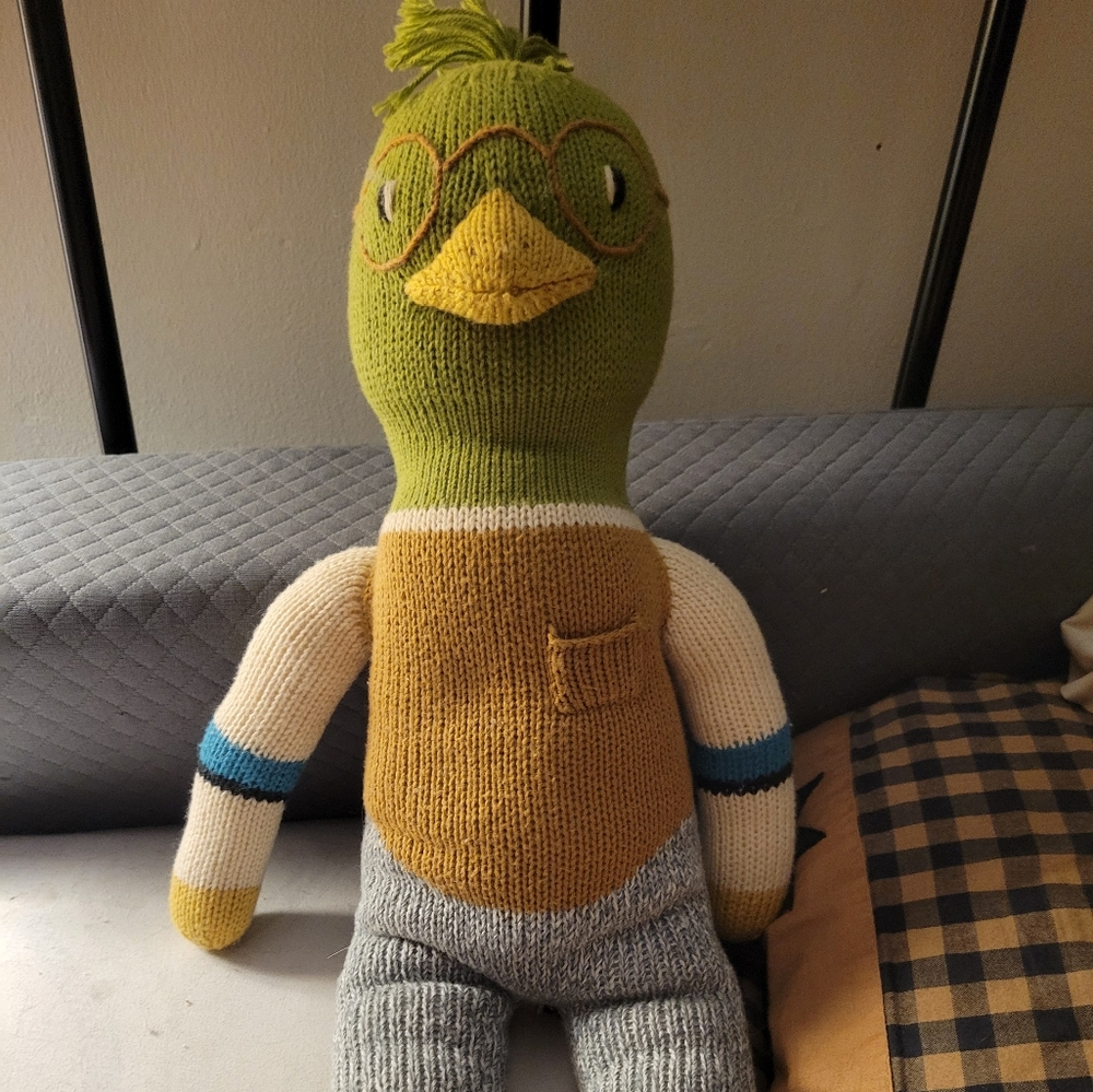 Colorful Knit Duck Plush Toy